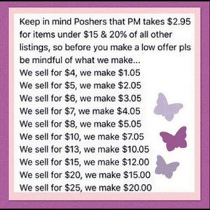 Please look at chart to see what we get charged.❤️